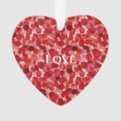 Red Rose Petals Floral Ornament (Vorderseite)