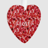 Red Rose Petals Floral Ornament (Vorderseite)