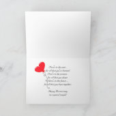 Red Rose Petals Heart Feiertagskarte (Innenseite)