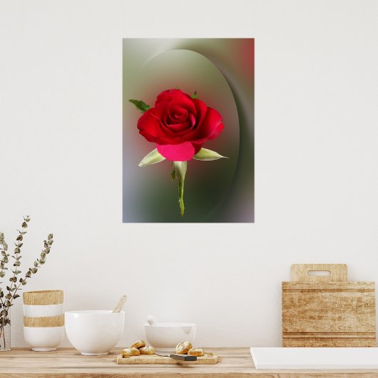 Red Rose Poster (Küche)