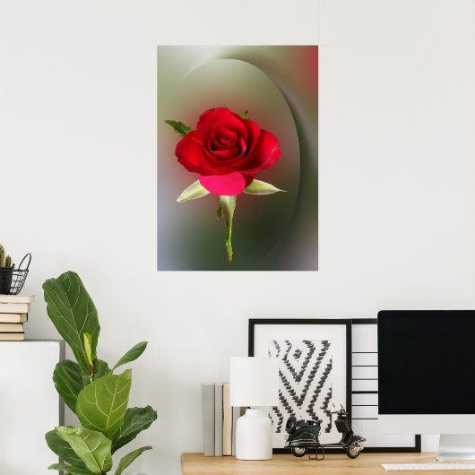 Red Rose Poster (Heimbüro)