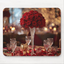 Red Rose Romantic Valentine Office Desk Mouse Pad