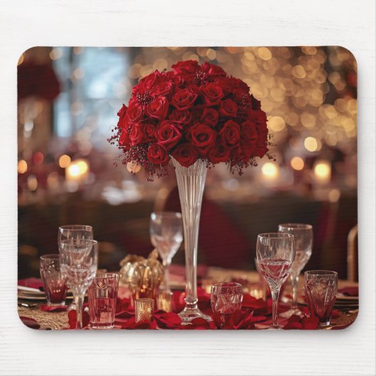Red Rose Romantic Valentine Office Desk Mouse Pad Mousepad (Vorne)