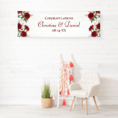 Red Rose Romantic Wedding Banner (Insitu)