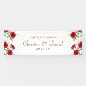 Red Rose Romantic Wedding Banner (Horizontal)