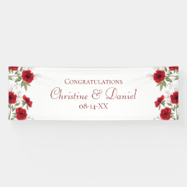 Red Rose Romantic Wedding Banner