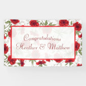 Red Rose Romantic Wedding Banner (Horizontal)