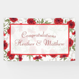 Red Rose Romantic Wedding Banner