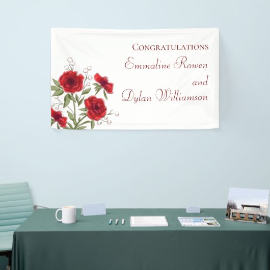 Red Rose Romantic Wedding Banner (Messeveranstaltung)