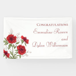 Red Rose Romantic Wedding Banner