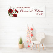 Red Rose Romantic Wedding Banner (Insitu)