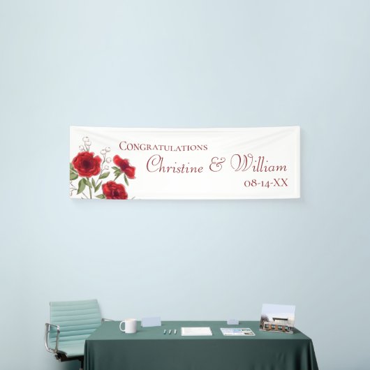 Red Rose Romantic Wedding Banner (Messeveranstaltung)