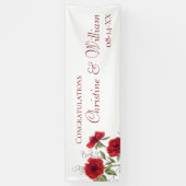 Red Rose Romantic Wedding Banner (Vertikal)