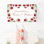 Red Rose Romantic Wedding Banner (Insitu)