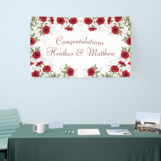 Red Rose Romantic Wedding Banner (Messeveranstaltung)