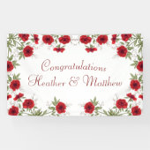 Red Rose Romantic Wedding Banner (Horizontal)