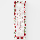 Red Rose Romantic Wedding Banner (Vertikal)