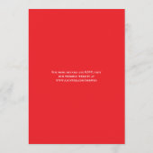 Red Rose Romantic Wedding Save the Date Einladung (Rückseite)