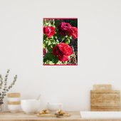 Red Rose Roses Flower Floral Garden Eugene Furst Poster (Küche)
