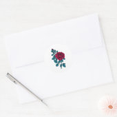 Red Rose Runder Aufkleber (Umschlag)