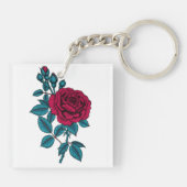 Red Rose Schlüsselanhänger (Rückseite)