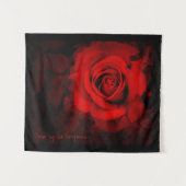Red Rose [Tapestry] Wandteppich (Vorderseite (Horizontal))