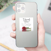 Red Rose Thank You Wedding Mini Bottle Label (Telefon)