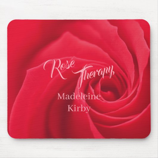 Red Rose Therapy Opaque Personalized Mousepad (Vorne)