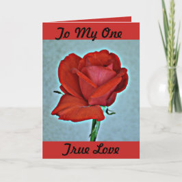 Red Rose Valentine Greeting Card Feiertagskarte