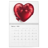 Red Rose Valentine Romantic Wall Desk Kalender (Feb 2026)