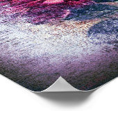 Red Rose Victorian Floral Grunge Poster (Ecke)