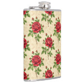 Red rose vintage pattern flachmann (Rechts)