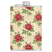 Red rose vintage pattern flachmann (Vorderseite)