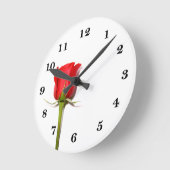 Red Rose Wall Clock Runde Wanduhr (Winkel)