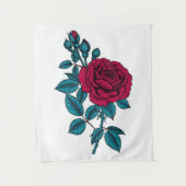 Red Rose Wandteppich (Vorderseite)