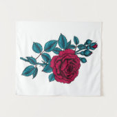 Red Rose Wandteppich (Vorderseite (Horizontal))