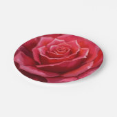 Red Rose Watercolor Formal Floral Wedding Pappteller (Schrägansicht)