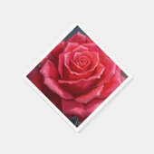 Red Rose Watercolor Formal Floral Wedding Serviette (Ecke)