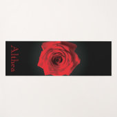 Red Rose Yoga Mat – Healing & Inner Strength Yogamatte (Vorderseite (Horizontal))