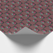 red rosebud on burgundy geschenkpapier (Ecke)