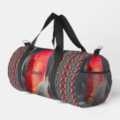 Red Rosebud Partieller Farbspiegel personalisiert Duffle Bag (Rechte Ecke)