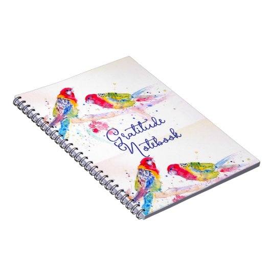 Red Rosella Parrot Parrots Birds Gratitude Journal Notizblock (Rechte Seite)
