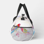 Red Rosella Parrot Watercolor Parrots Boys Name Duffle Bag (Rechts)