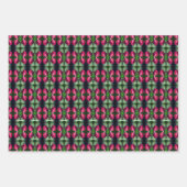 Red Rosenknospe Bending Abstrakt Personalisiert Geschenkpapier Set (Vorderseite)