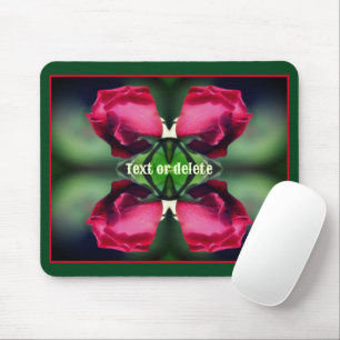 Red Rosenknospe Bending Abstrakt Personalisiert Mousepad