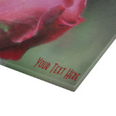 Red Rosenknospe Blume Nature Schneidebrett (Ecke)