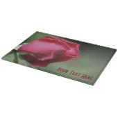 Red Rosenknospe Blume Nature Schneidebrett (Ecke)