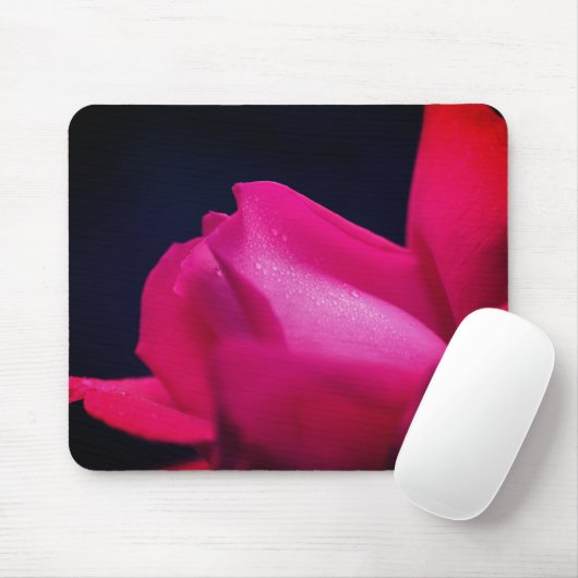 Red Rosenknospe Blumen Mousepad (Mit Mouse)