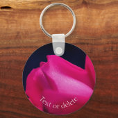 Red Rosenknospe Blumen Personalisiert Schlüsselanhänger (Rückseite)