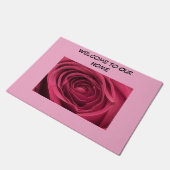 Red Rosenknospe Fußmatte (Schrägansicht)